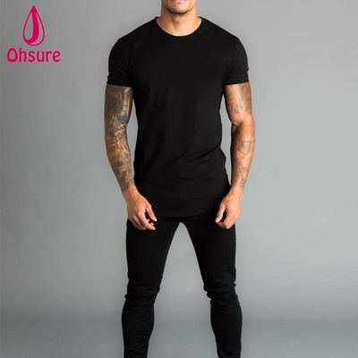Conception de t-shirts de sport pour hommes en gros, personnalisés, nouveaux, athlétiques, à manches courtes, pour la course en salle de sport, vierges, décontractés, imprimés, à motifs, en tricot, vierges