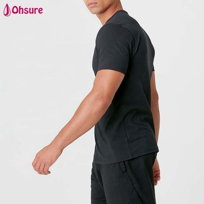 Chemises pour hommes avec logo personnalisé en gros, coupe ajustée, vêtements de sport unis pour hommes, coton et élasthanne, t-shirt blanc à manches courtes pour hommes