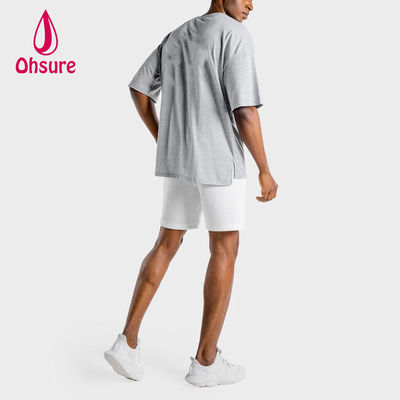 T-shirts personnalisés Hommes vêtements Hommes décontractés chemises coton T-shirts été 2022 T-shirts imprimés O cou blanc solide tricoté 50-100pcs