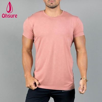 Impression personnalisée Sports Manches courtes Hommes Gymnastics T-Shirt Fitness Gym Compression Noir Impression décontractée motif tricoté OEM
