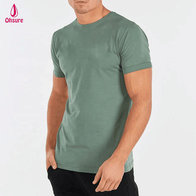 Vente chaude T-shirt de sport pour hommes 95% coton 5% spandex T-shirt de sport style de vie T-shirt de sport pour hommes à manches courtes