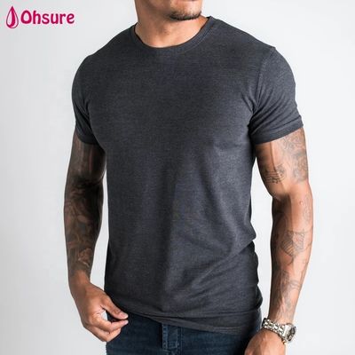Nouveaux vêtements de sport décontractés pour hommes, vêtements de fitness, t-shirt uni, t-shirt de gym ajusté en bambou, t-shirt de sport personnalisé