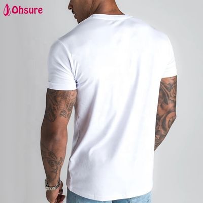 Nouveaux vêtements de sport décontractés pour hommes, vêtements de fitness, t-shirt uni, t-shirt de gym ajusté en bambou, t-shirt de sport personnalisé