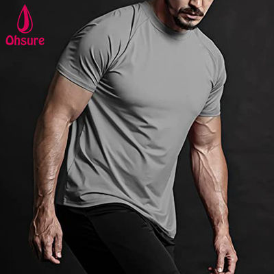 T-shirt de pêche en nylon spandex Sportswear Bodybuilding Top Running Apparel Gym T-shirt UPF 50 t T-shirt