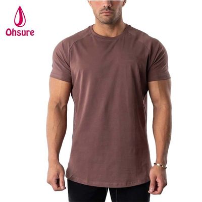 T-shirt pour hommes en forme musculaire en course à pied Sport Top Gym Homme T-shirt en spandex en coton
