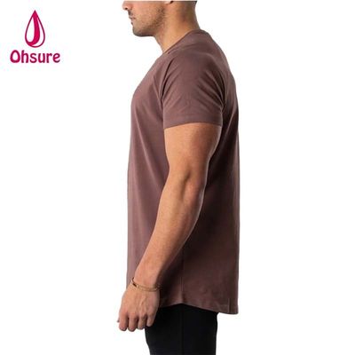 T-shirt pour hommes en forme musculaire en course à pied Sport Top Gym Homme T-shirt en spandex en coton