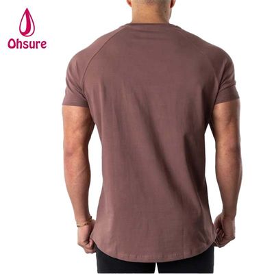 T-shirt pour hommes en forme musculaire en course à pied Sport Top Gym Homme T-shirt en spandex en coton