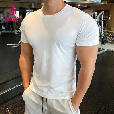 Ohsure Hommes T-shirt à manches courtes d'été Soie froide Recyclé Haute qualité Xylitol Coton Logo privé personnalisé T-shirts de sport pour hommes