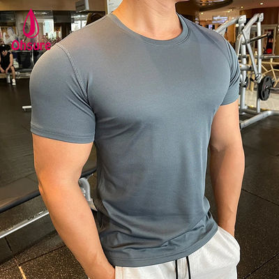 Ohsure Hommes T-shirt à manches courtes d'été Soie froide Recyclé Haute qualité Xylitol Coton Logo privé personnalisé T-shirts de sport pour hommes