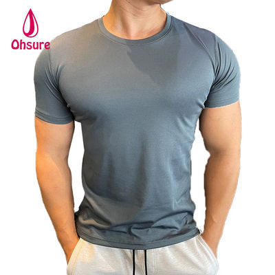 Ohsure Hommes T-shirt à manches courtes d'été Soie froide Recyclé Haute qualité Xylitol Coton Logo privé personnalisé T-shirts de sport pour hommes