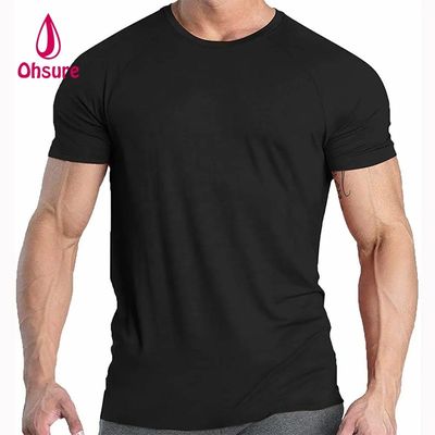 Xylitol Tissu rafraîchissant T-shirt de sport Gym Courir à manches courtes T-shirt sec rapide