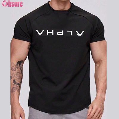 T-shirt de sport pour hommes athlétiques de course à séchage rapide de haute qualité en gros, logo personnalisé, entraînement en salle de sport, coton, t-shirts de sport courts