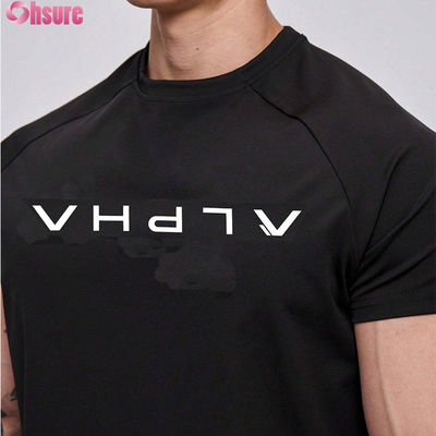 T-shirt de sport pour hommes athlétiques de course à séchage rapide de haute qualité en gros, logo personnalisé, entraînement en salle de sport, coton, t-shirts de sport courts