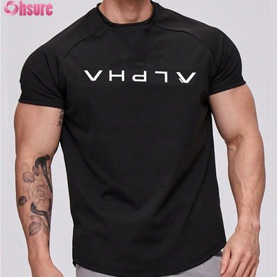 T-shirt de sport pour hommes athlétiques de course à séchage rapide de haute qualité en gros, logo personnalisé, entraînement en salle de sport, coton, t-shirts de sport courts
