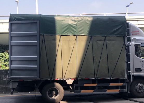 Litong Single Side Laqué en PVC revêtu de bâche pour le rideau de camion rideau latéral de camion couverture revêtue de tissu toile Tente de coton