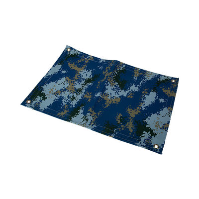 Litong Vente en gros de tissu de toile imperméable à l'eau Peinture bleu camouflage Toile de silicone organique Bâche