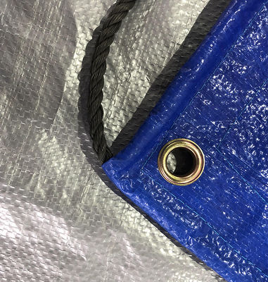 Litong bleu-argent PE bâches légères Cargos Couverture bleu-orange Sac à bagages 150gm bâches étanches
