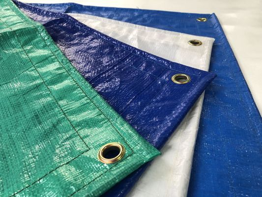 Litong bleu-argent PE bâches légères Cargos Couverture bleu-orange Sac à bagages 150gm bâches étanches