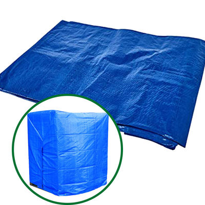 Bâche économique verte 5OZ 6OZ bleu-argent Bâche en PE Bâche en tissu imperméable Bâche en plastique